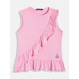 Allen Solly Junior Girls Ruffled Detail Pure Cotton Top-picture-21