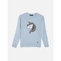 Allen Solly Junior Girls Solid Embellished Detail With Sweater-picture-31