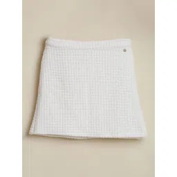 Allen Solly Junior Girls Textured Mid Rise Knee Length Skirts-picture-12