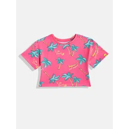 Allen Solly Junior Girls Tropical Printed Extended Sleeves Pure Cotton T-shirt-picture-19