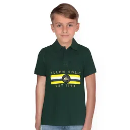 Allen Solly Junior Green Printed Polo T-Shirt-picture-40
