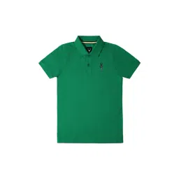Allen Solly Junior Green Solid Polo T-Shirt-picture-38