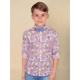 Allen Solly Junior Kids Pink Cotton Floral Print Shirt-picture-45