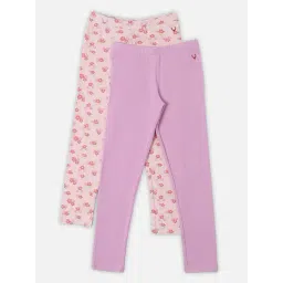 Allen Solly Junior Kids Pink Cotton Leggings-picture-28