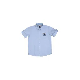Allen Solly Junior Light Blue Solid Full Sleeves Shirt-picture-20