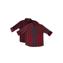 Allen Solly Junior Multicolor Checks Full Sleeves Shirt (Pack Of 2)-picture-10