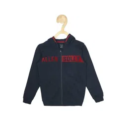 Allen Solly Junior Navy & Red Cotton Printed Full Sleeves Hoodie-picture-15