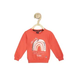 Allen Solly Junior Orange Cotton Sequence Full Sleeves Sweatshirt-picture-14