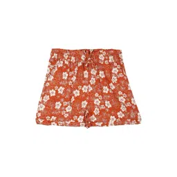 Allen Solly Junior Orange Floral Print Shorts-picture-15