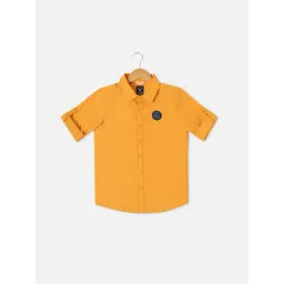 Allen Solly Junior Orange Solid Full Sleeves Shirt-picture-11