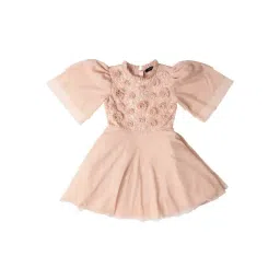Allen Solly Junior Peach Embellished Frock-picture-39