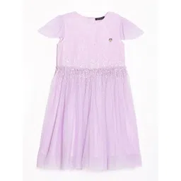 Allen Solly Junior Print Flared Sleeve Fit & Flare Dress-picture-32