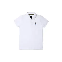Allen Solly Junior White Solid Polo T-Shirt-picture-27