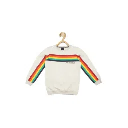 Allen Solly Junior White Striped Full Sleeves Sweatshirt-picture-23