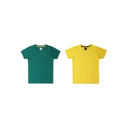 Allen Solly Junior Yellow & Green Solid T-Shirt (Pack Of 2)-picture-24