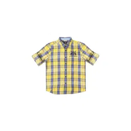 Allen Solly Junior Yellow Checks Full Sleeves Shirt-picture-14