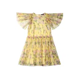 Allen Solly Junior Yellow Floral Print Frock-picture-21