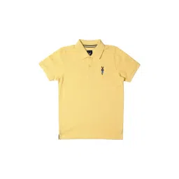 Allen Solly Junior Yellow Solid Polo T-Shirt-picture-23