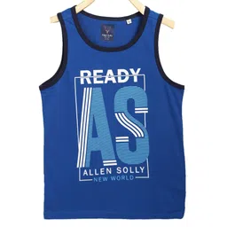 Allen Solly Juniors Cotton Sleeveless T Shirt Printed - Blue-picture-10