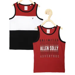 Allen Solly Juniors Sleeveless T Shirt Pack 2 - Red White-picture-17