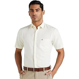 Men's Regular Fit Solid Half Sleeve Linen Casual Shirt-image-17