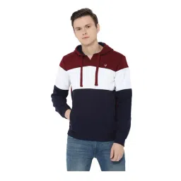 Solly Sport by Allen Solly Multicolor Striped Hooded Sweatshirt-picture-11
