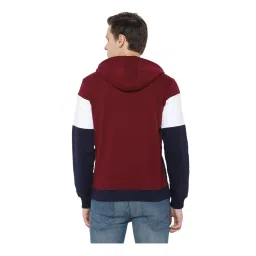 Solly Sport by Allen Solly Multicolor Striped Hooded Sweatshirt image 2