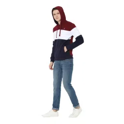 Solly Sport by Allen Solly Multicolor Striped Hooded Sweatshirt image 3