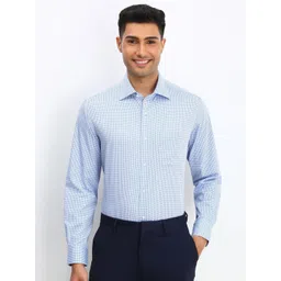 Allen Solly Sport Men Spread Collar Micro Checked Cotton Formal Shirt-picture-21