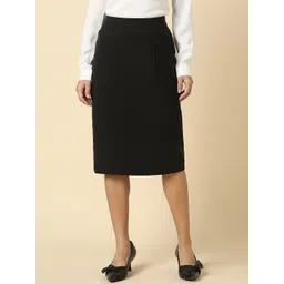 allen solly woman Allen Solly Women High-Rise Straight Midi Skirt-picture-37