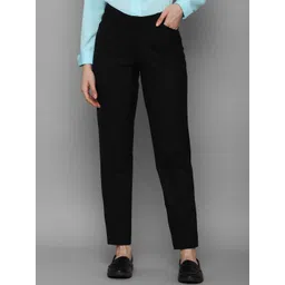 Allen Solly Woman Black Solid Trousers-picture-32