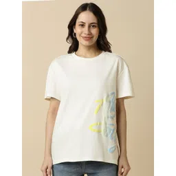 Allen Solly Woman Brand Logo Printed Cotton T-shirt-picture-16