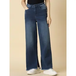Allen Solly Woman Clean Look Dark Shade Light Fade Mid-Rise Non Stretchable Jeans-picture-13