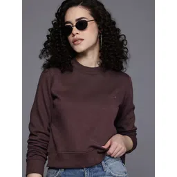 Allen Solly Woman Drop Shoulder Sweatshirt With Inner Fleece-picture-36