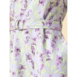 Allen Solly Woman Floral Printed A-Line Dress image 2