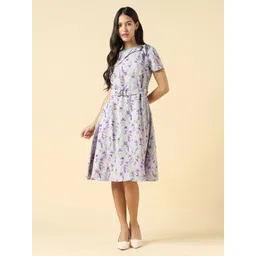 Allen Solly Woman Floral Printed A-Line Dress image 1