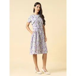 Allen Solly Woman Floral Printed A-Line Dress image 4