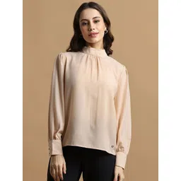 Allen Solly Woman High Neck Cuff Sleeves Top-picture-42