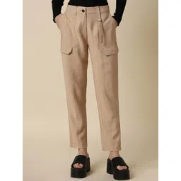 Allen Solly Woman Mid-Rise Pleated Cargos-picture-11