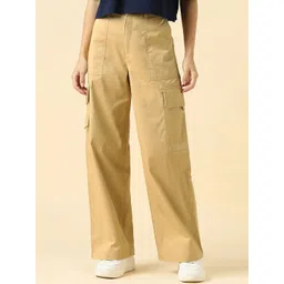 Allen Solly Woman Mid-Rise Regular Fit Cargos Trousers-picture-38