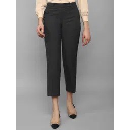 Allen Solly Woman Mid-Rise Regular Fit Cropped Formal Trousers-picture-26