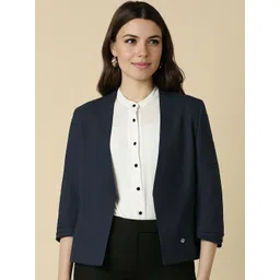 Allen Solly Woman Shawl Collar Open Front Blazer-picture-33