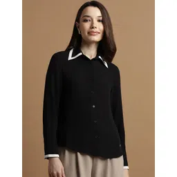 Allen Solly Woman Spread Collar Casual Shirt-picture-28