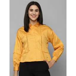 Allen Solly Woman Spread Collar Pure Cotton Casual Shirt-picture-23