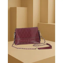 Allen Solly Woman Textured Structured Casual Sling Bag With Detachable Sling Strap-picture-47