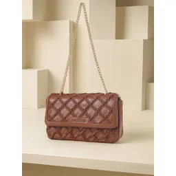 Allen Solly Woman Textured Structured Sling Bag-picture-29