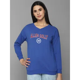 Allen Solly Woman Women Blue Printed Sweatshirt-picture-37