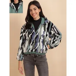 Allen Solly Woman Women Camouflage Open Front Jacket-picture-32