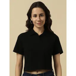 Allen Solly Woman Women Cotton Short Sleeves Crop Top-picture-44