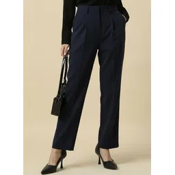 Allen Solly Woman Women High-Rise Pleated Formal Trousers-picture-23